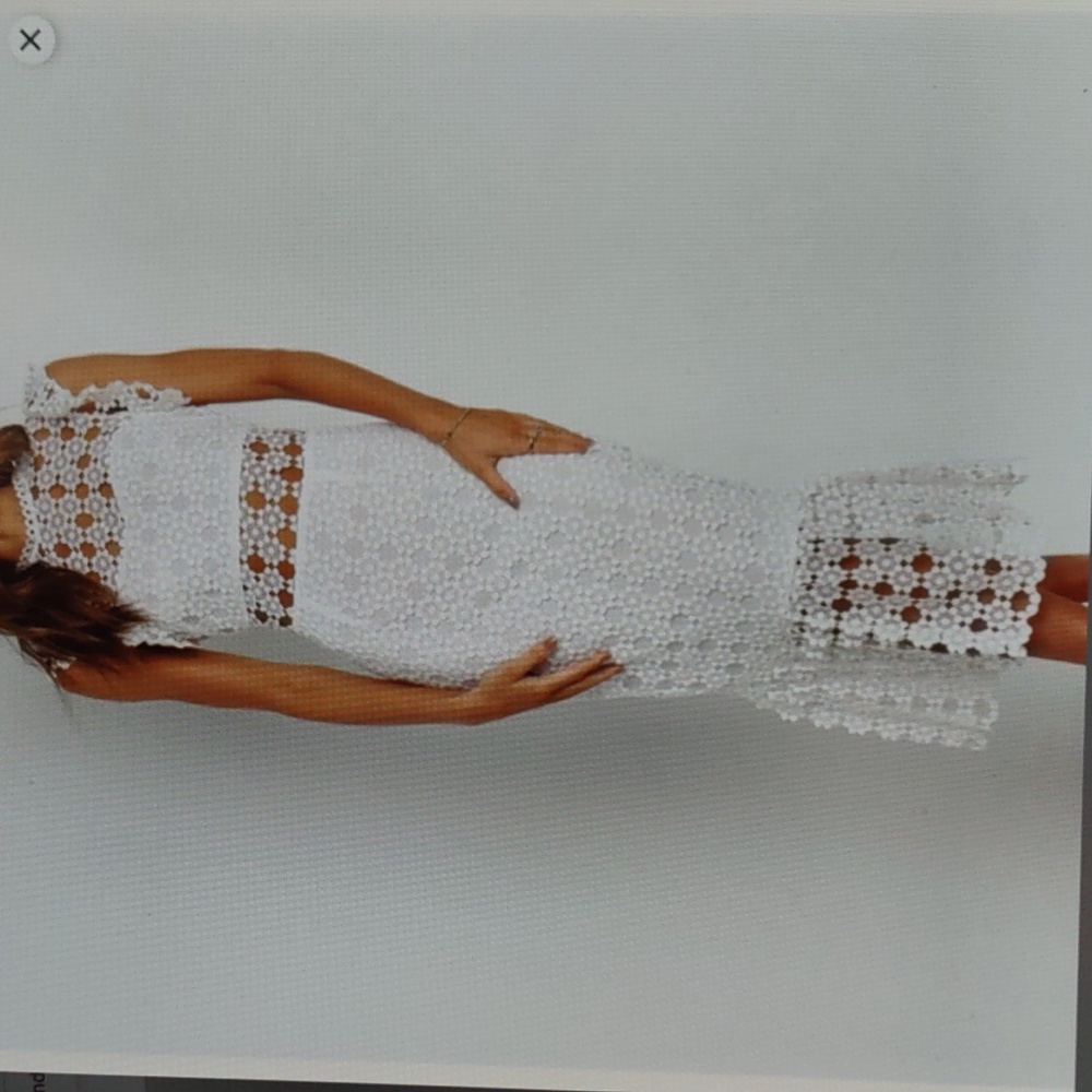 Petal & Pup White Crochet Midi Dress - Picture 10 of 13